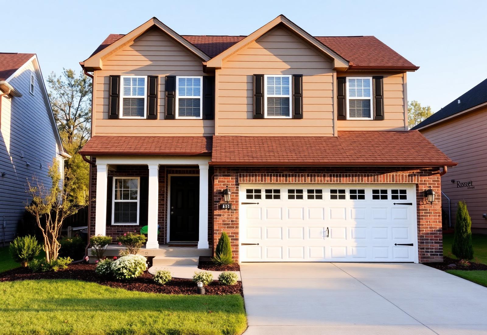 Newer two-story suburban family home in a Spring Hill, Tennessee subdivision